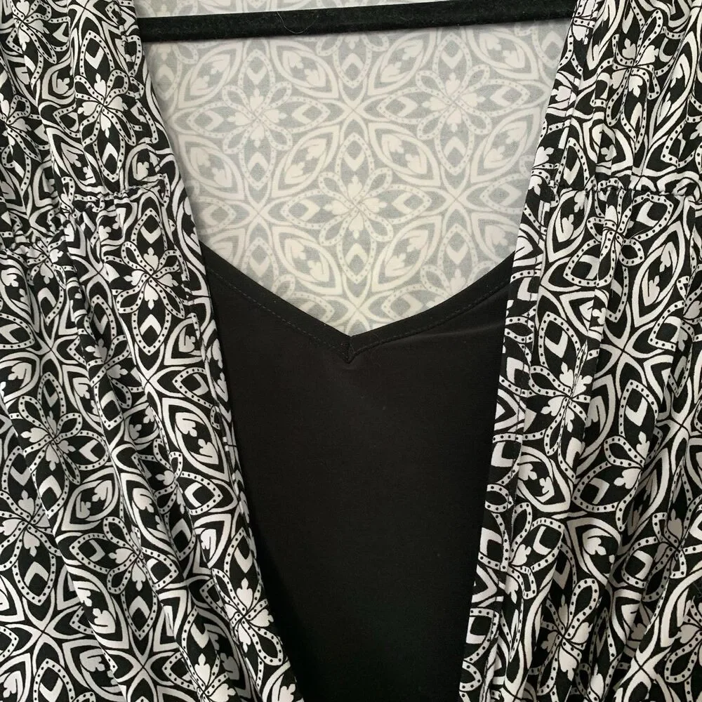 Vtg JTB Womens Large (?) Shirt Babydoll Preppy Clean Goth Y2K 90s Layered Look - Picture 5 of 8